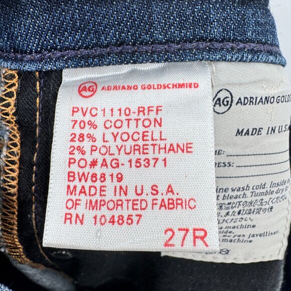 AG ADRIANO GOLDSCHMIED The Stilt Cigarette Leg Jeans Size 27 - Picture 6 of 6